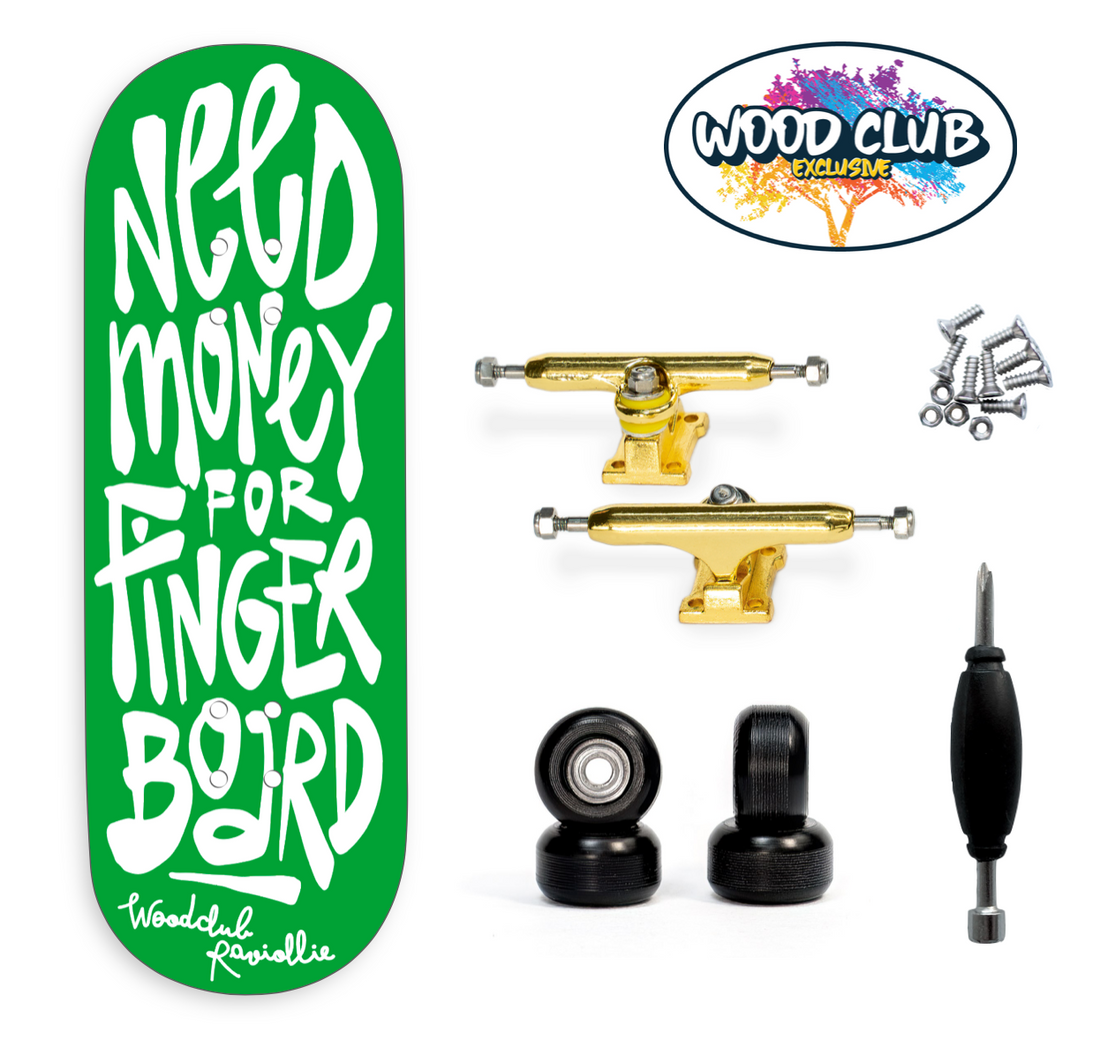 WoodClub EXCLUSIVE Fingerboard 32mm - "NEED MONEY"