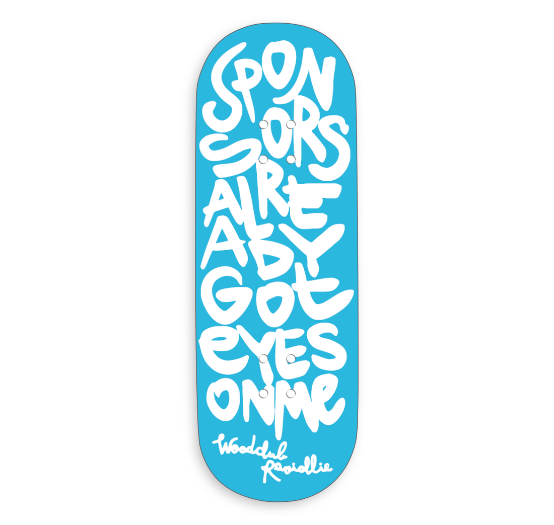 WoodClub EXCLUSIVE Drevená doska 32mm - "SPONSORS"
