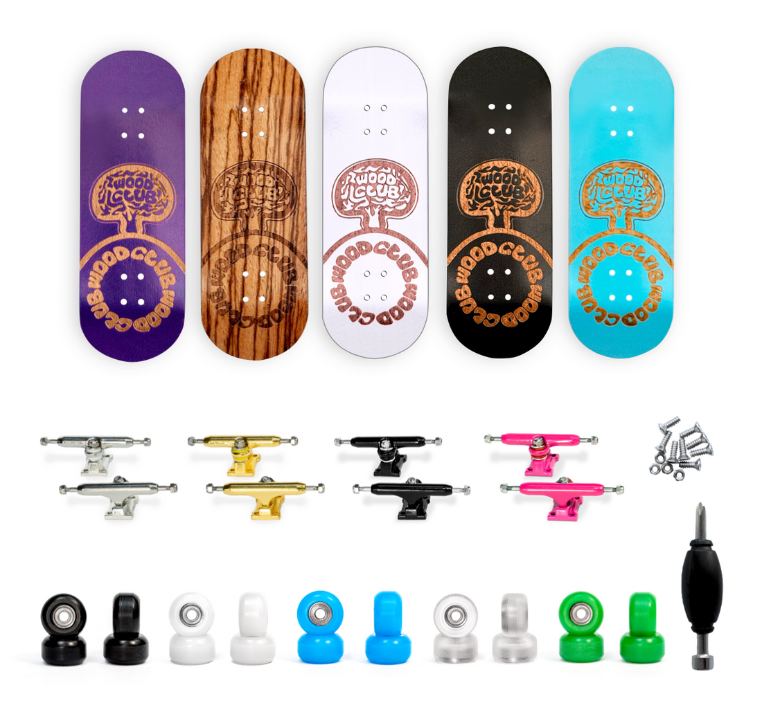 POSKLADAJ SI VLASTNÝ - WoodClub Drevený Fingerboard PREMIUM 34mm