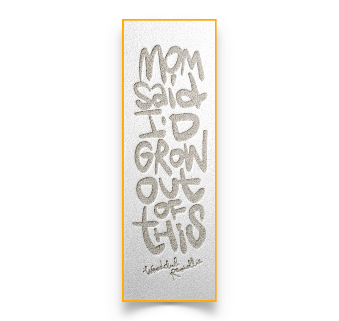 Penový grip tape EXCLUSIVE 1ks Biely - "Mom said"