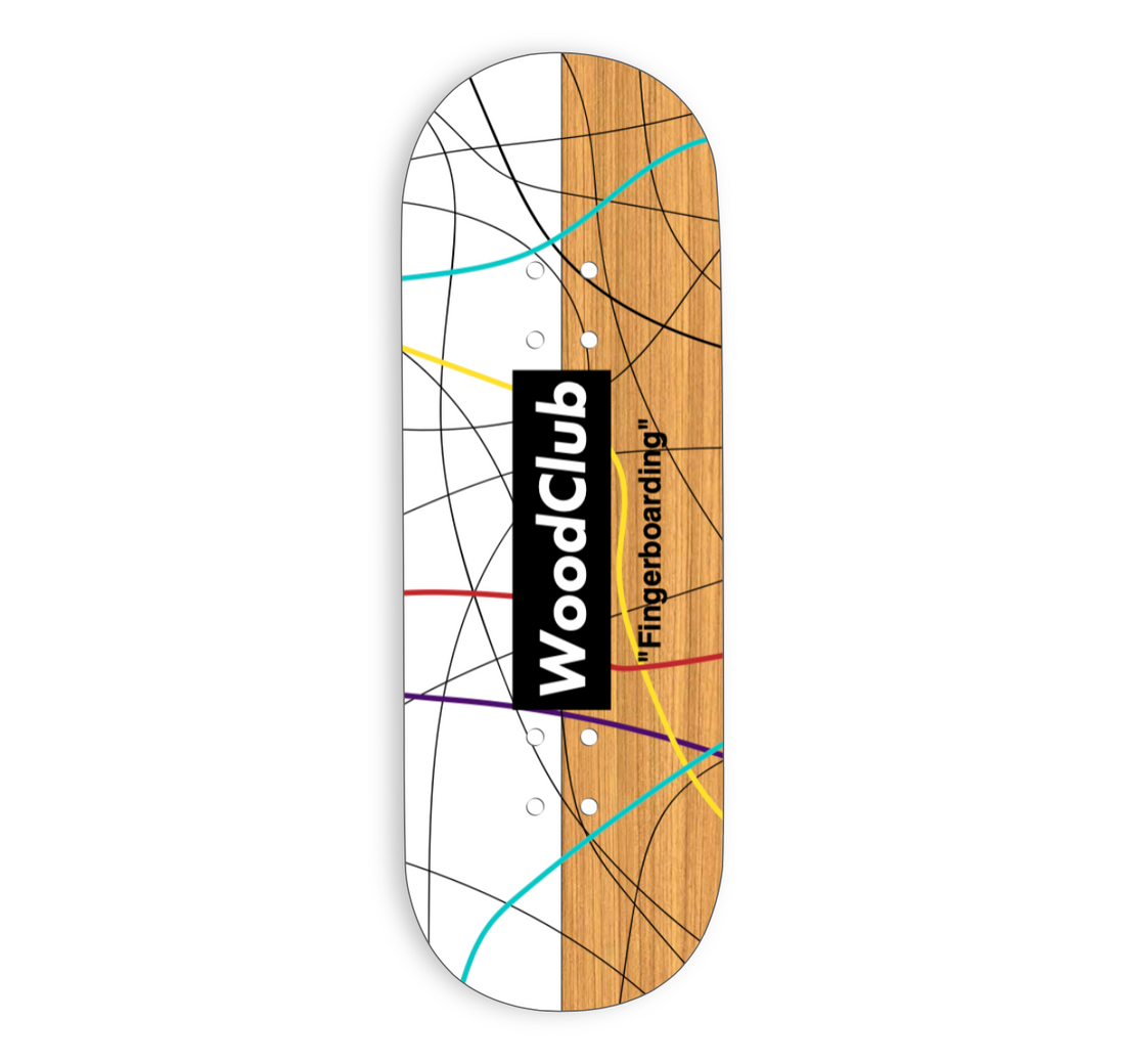 WoodClub Graphic Deck Wrap - "WOOD LINES" - Drevené Fingerboardy