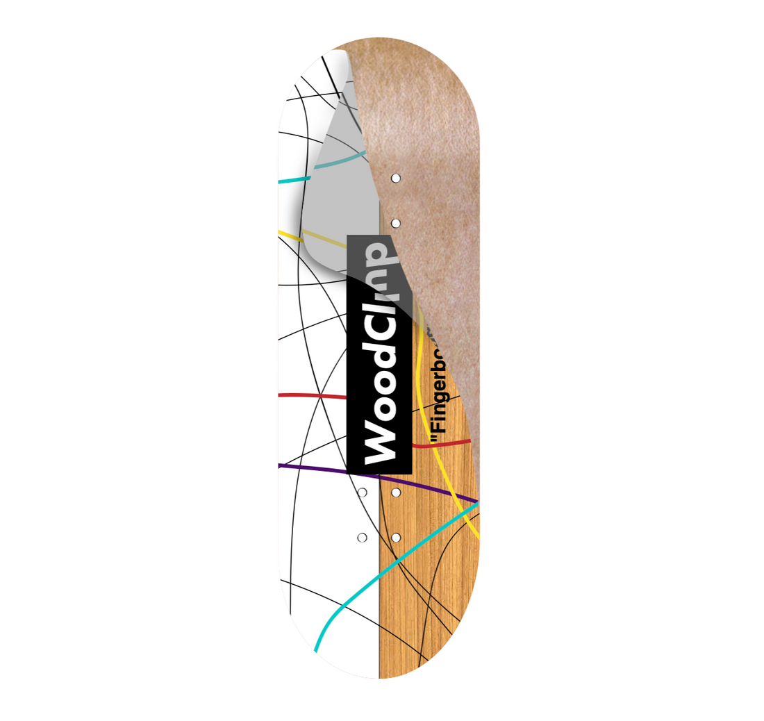 WoodClub Graphic Deck Wrap - "WOOD LINES" - Drevené Fingerboardy
