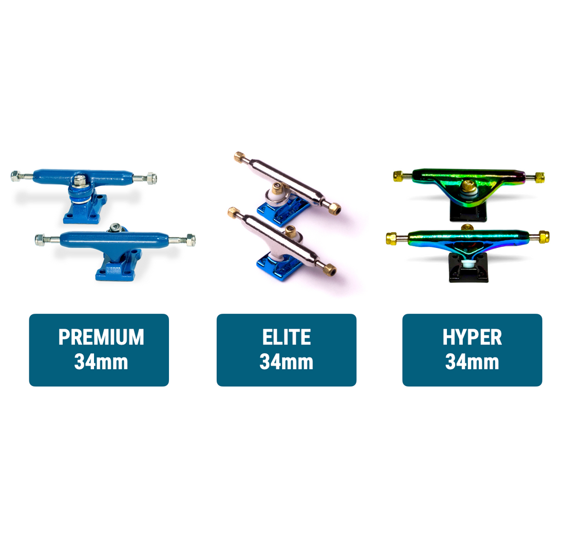 WoodClub Drevený Fingerboard 34mm - Biely