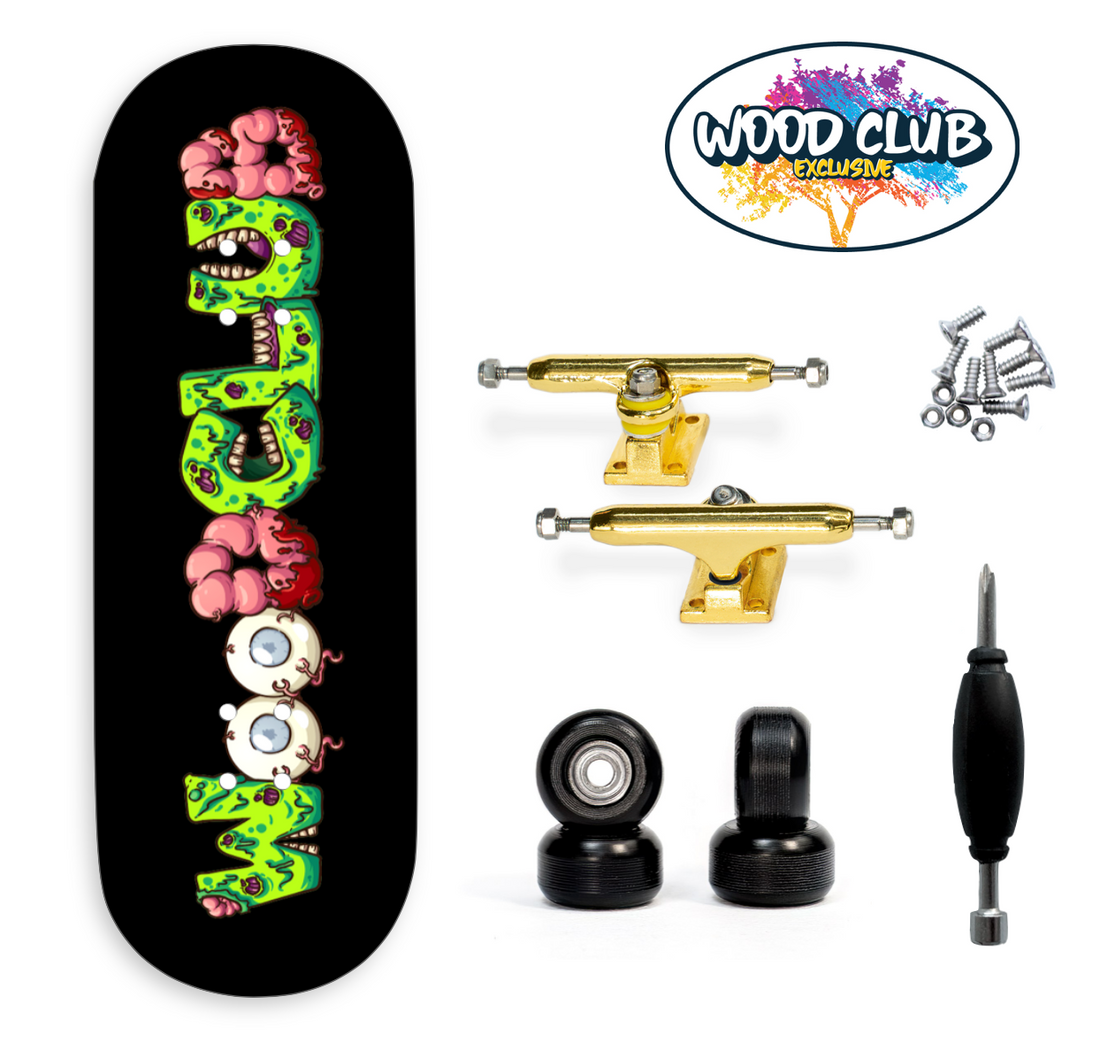 WoodClub EXCLUSIVE Fingerboard 32mm - "ZOMBIE LOGO" - Drevené Fingerboardy