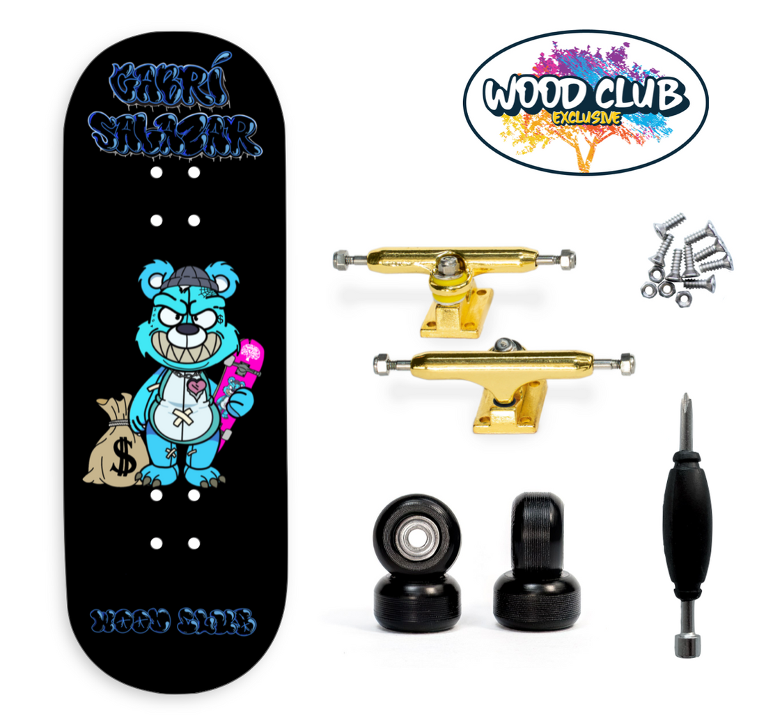 WoodClub EXCLUSIVE Fingerboard 32mm - "GABRI SALAZAR" - Drevené Fingerboardy