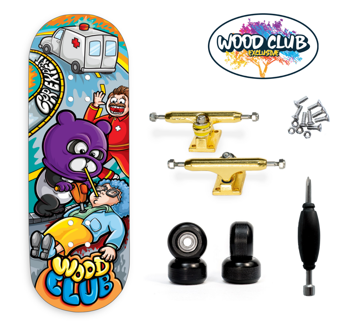 WoodClub EXCLUSIVE Fingerboard 32mm - "CPR" - Drevené Fingerboardy