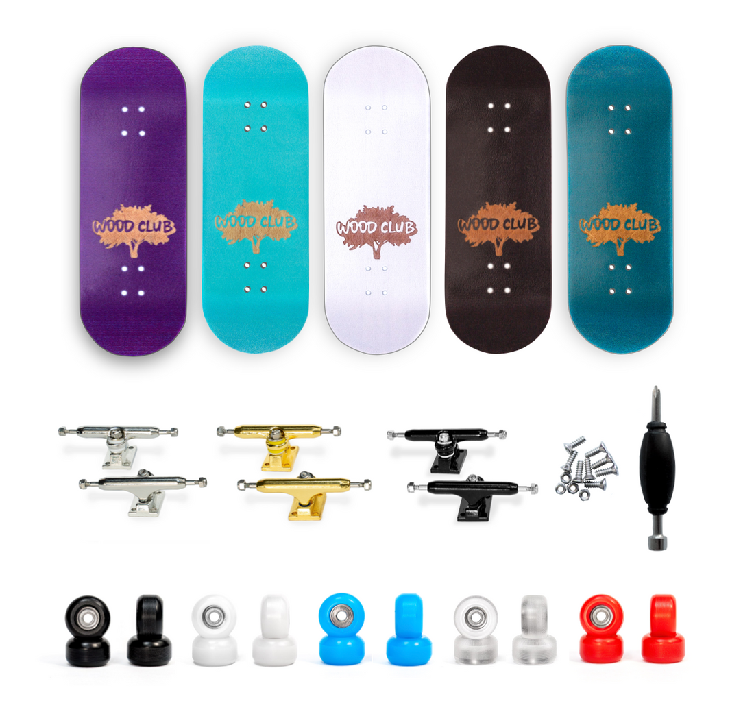 POSKLADAJ SI VLASTNÝ - WoodClub Drevený Fingerboard PREMIUM 32mm - Drevené Fingerboardy