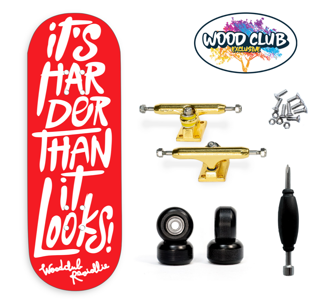 WoodClub EXCLUSIVE Fingerboard 32mm - "LOOKS" - Drevené Fingerboardy