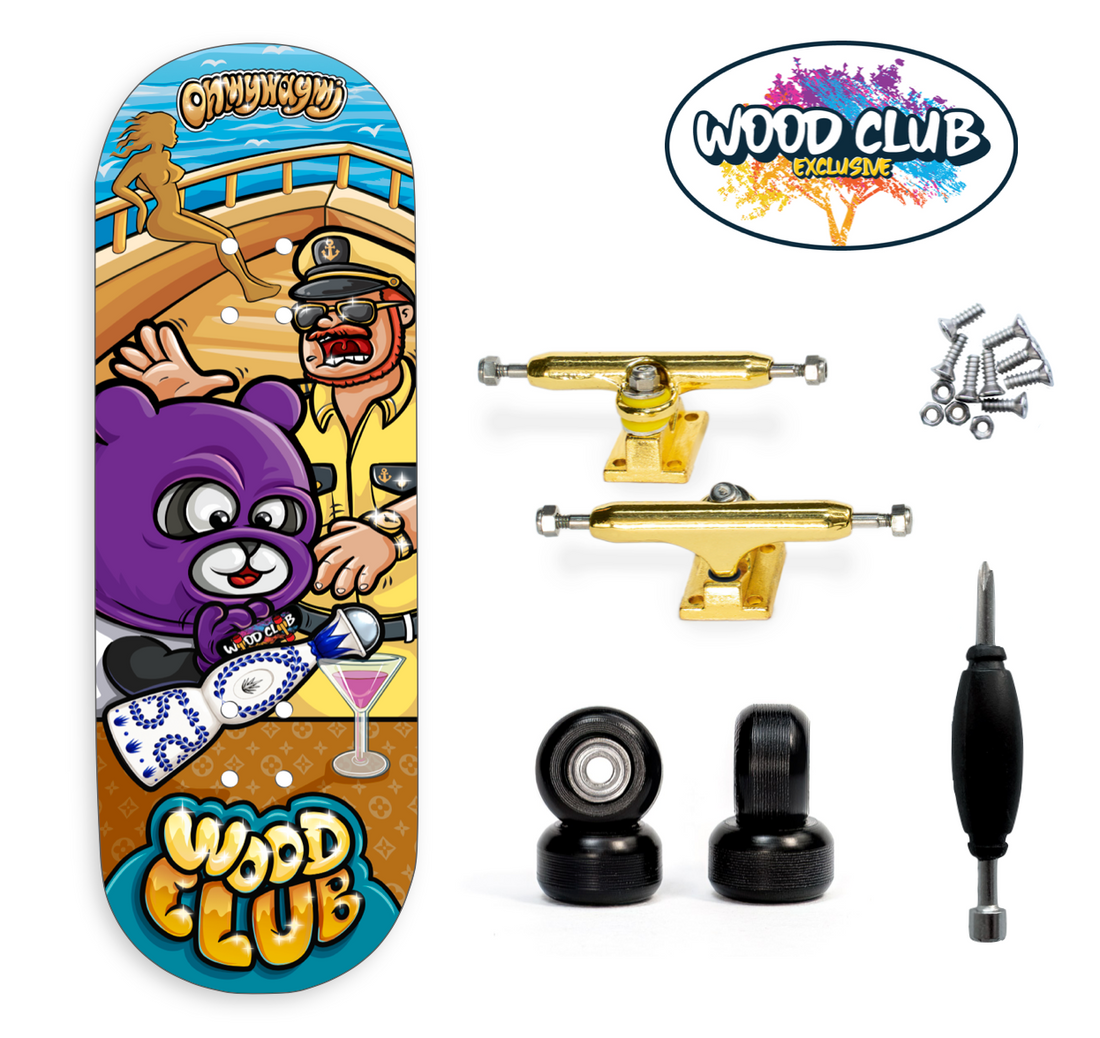 WoodClub EXCLUSIVE Fingerboard 32mm - "ONMYWAYMJ" - Drevené Fingerboardy