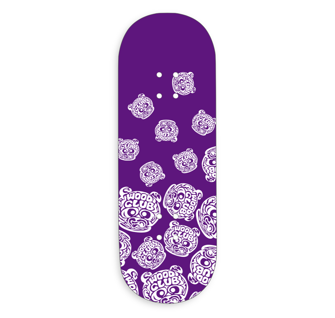 WoodClub EXCLUSIVE Drevená doska 32mm - "PURPLE PANDAS" - Drevené Fingerboardy