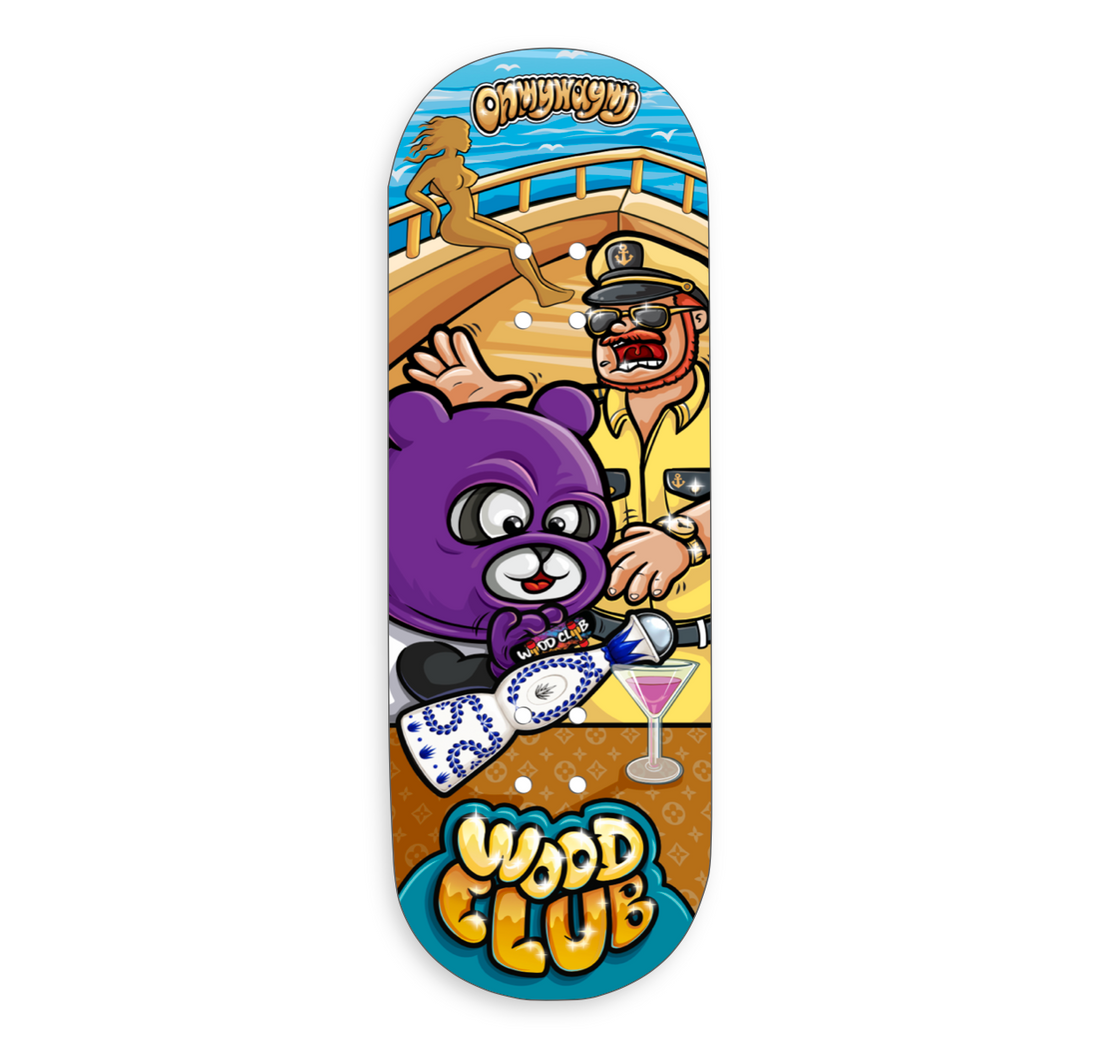 WoodClub EXCLUSIVE Drevená doska 32mm - "ONMYWAYMJ" - Drevené Fingerboardy