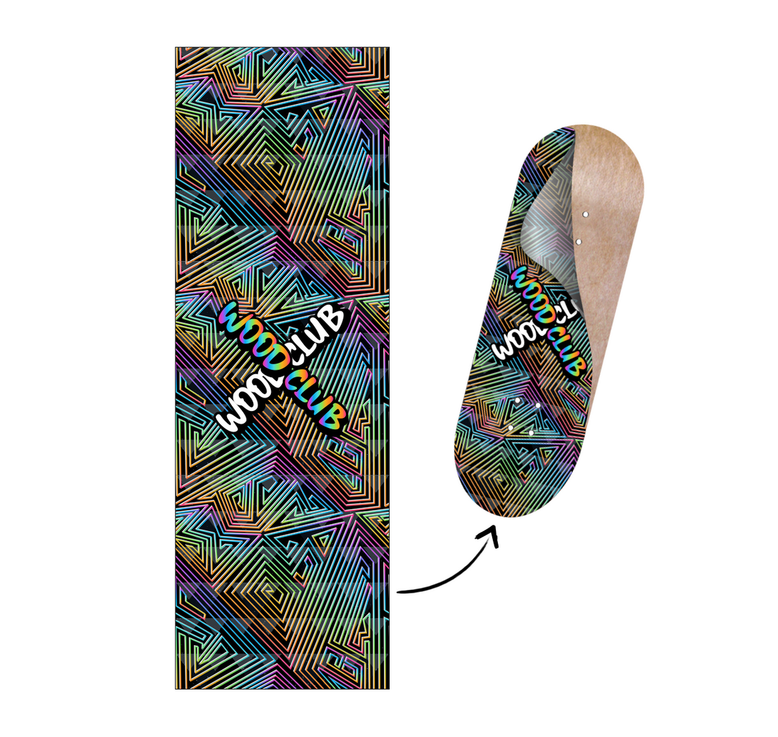 WoodClub Graphic Deck Wrap - "HALLUCINATION" - Drevené Fingerboardy