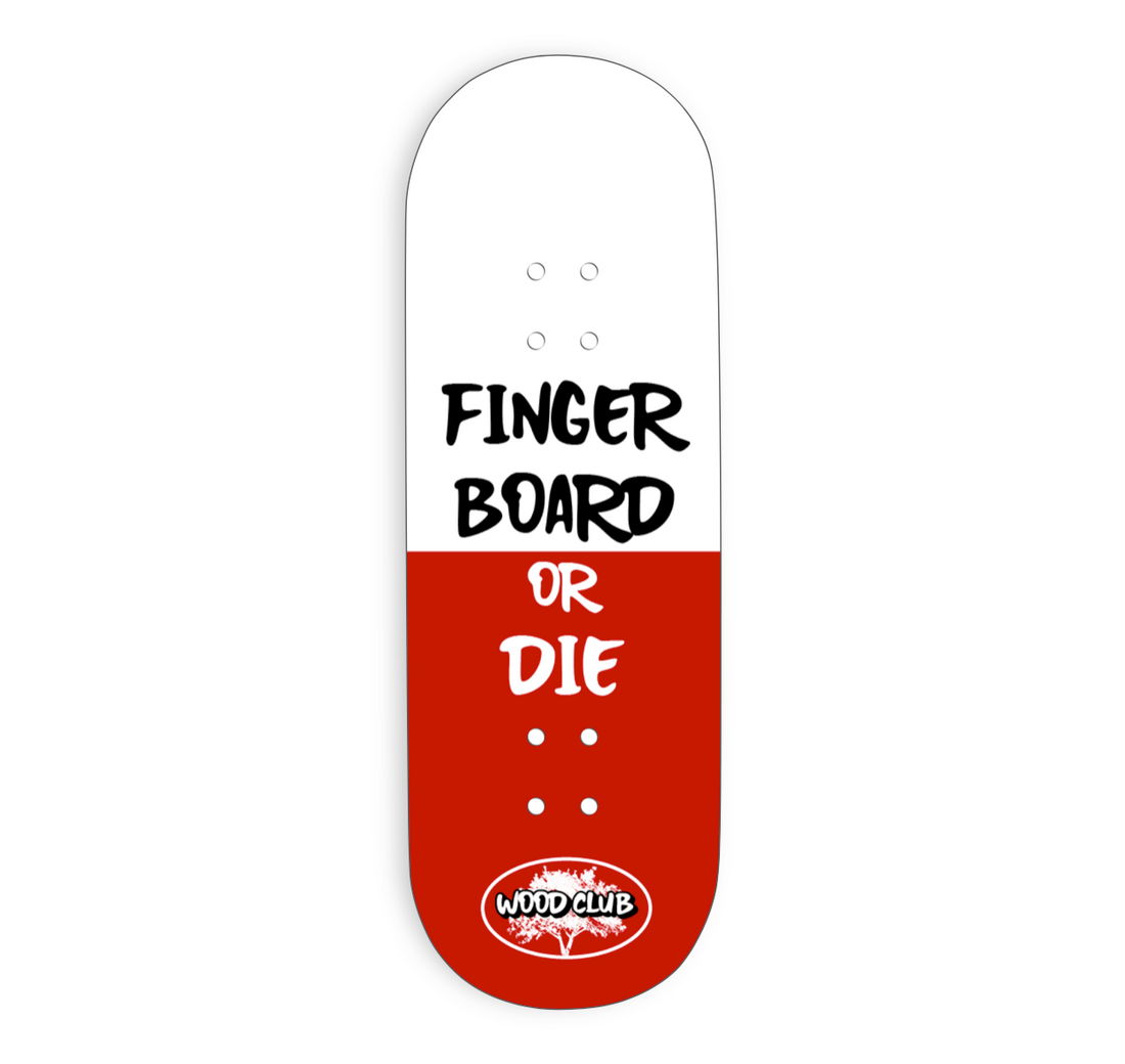 WoodClub EXCLUSIVE Drevená doska 32mm - "FB or DIE" - Drevené Fingerboardy