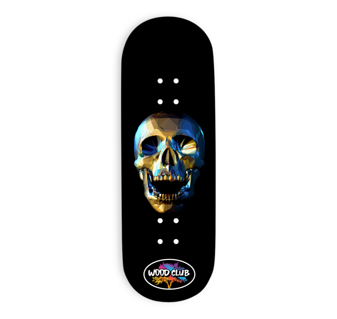 WoodClub EXCLUSIVE Drevená doska 32mm - "SKULL" - Drevené Fingerboardy