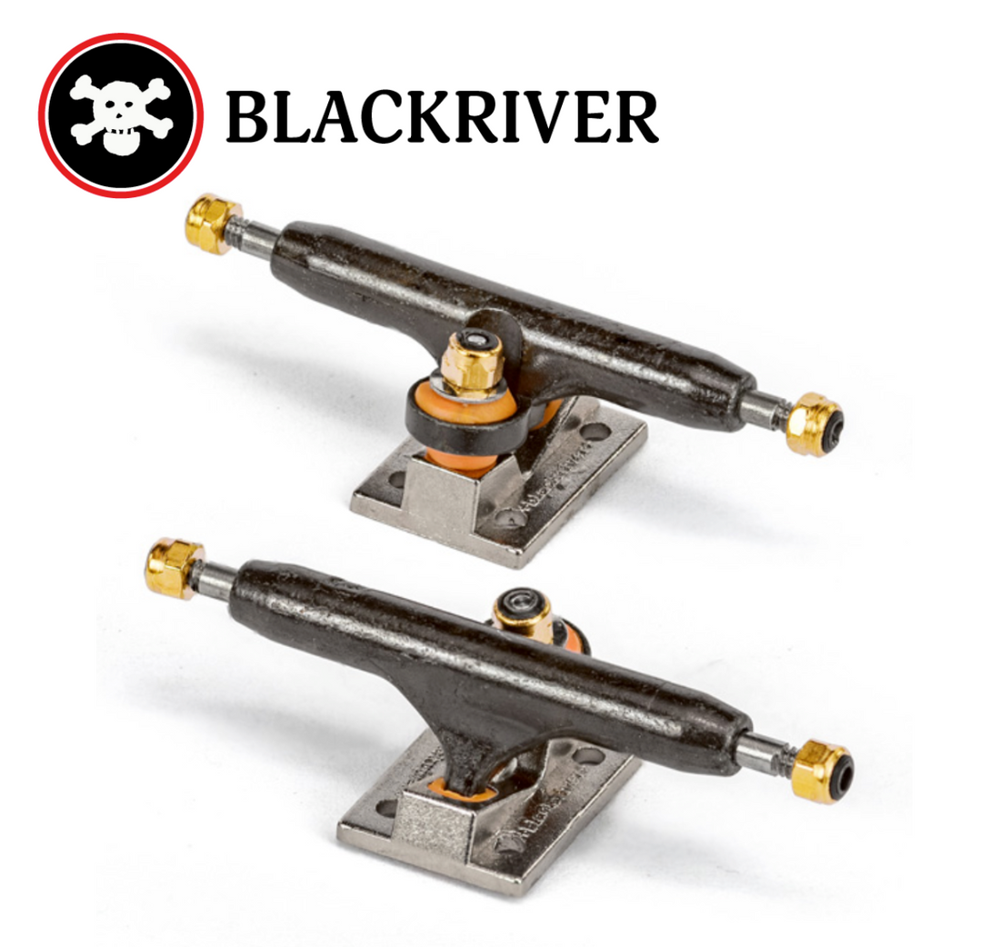 Blackriver Trucks 2.0, 32mm - Čierne/Strieborné - Drevené Fingerboardy