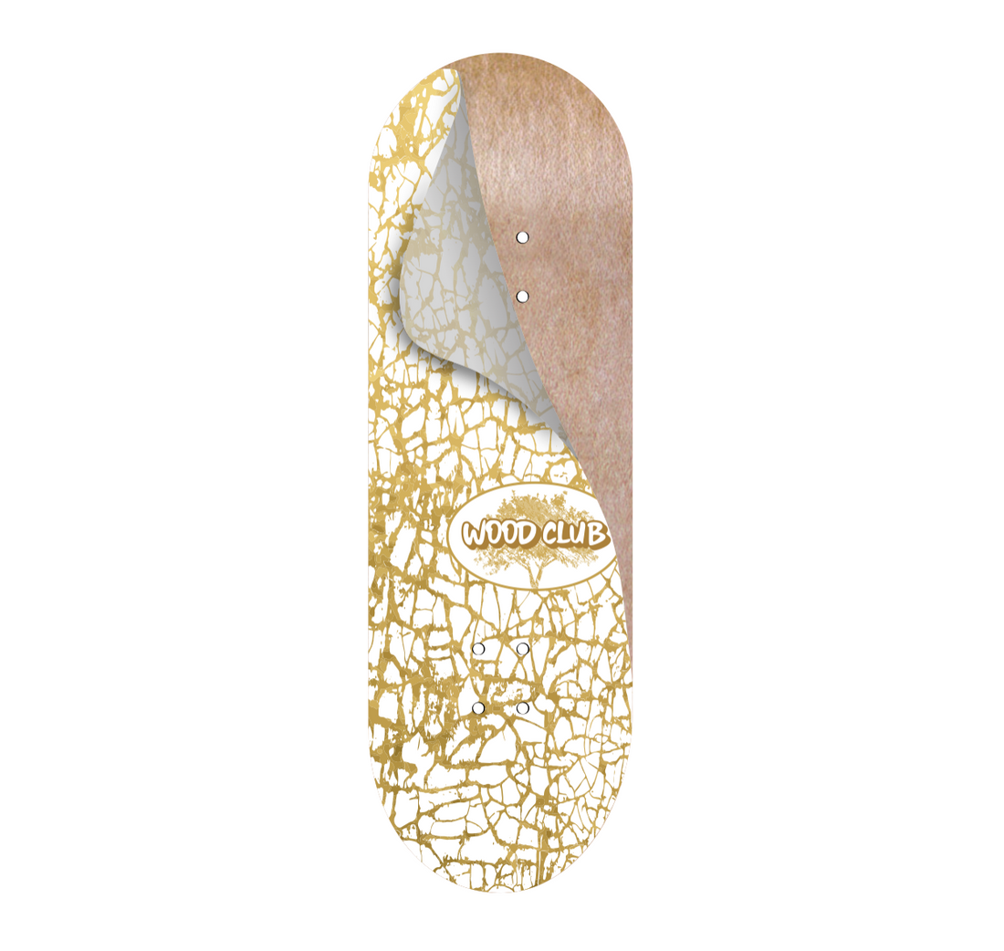 WoodClub Graphic Deck Wrap - "GOLDEN" - Drevené Fingerboardy