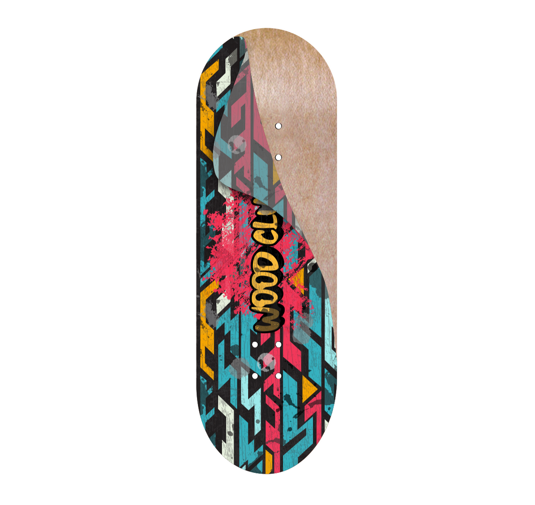 WoodClub Graphic Deck Wrap - "COLORS" - Drevené Fingerboardy