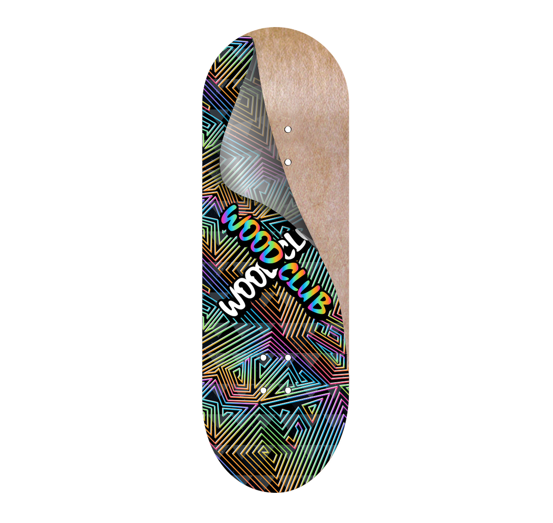 WoodClub Graphic Deck Wrap - "HALLUCINATION" - Drevené Fingerboardy